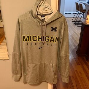 Nike Gray Michigan Football Pullover Hoodie